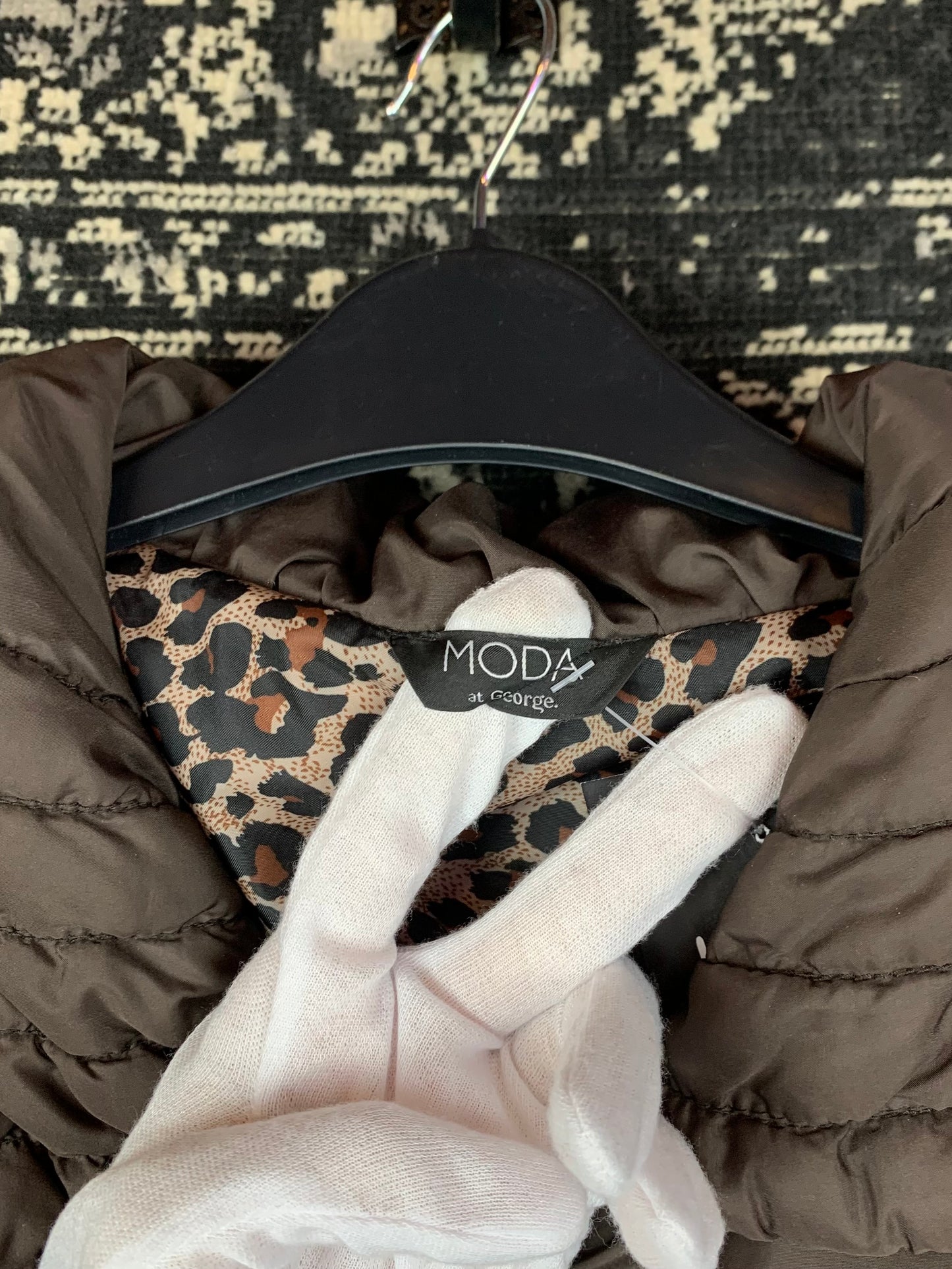 MODA at George Y2K Dark Brown Puffer Vest