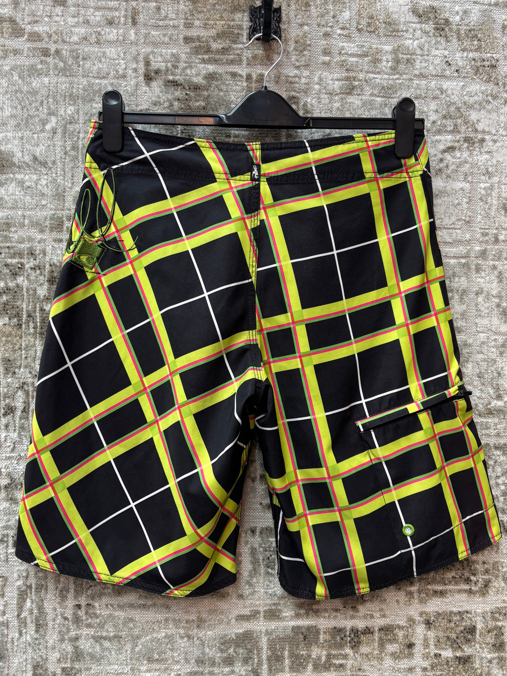 O'Neill Y2K Neon Plaid Board Shorts