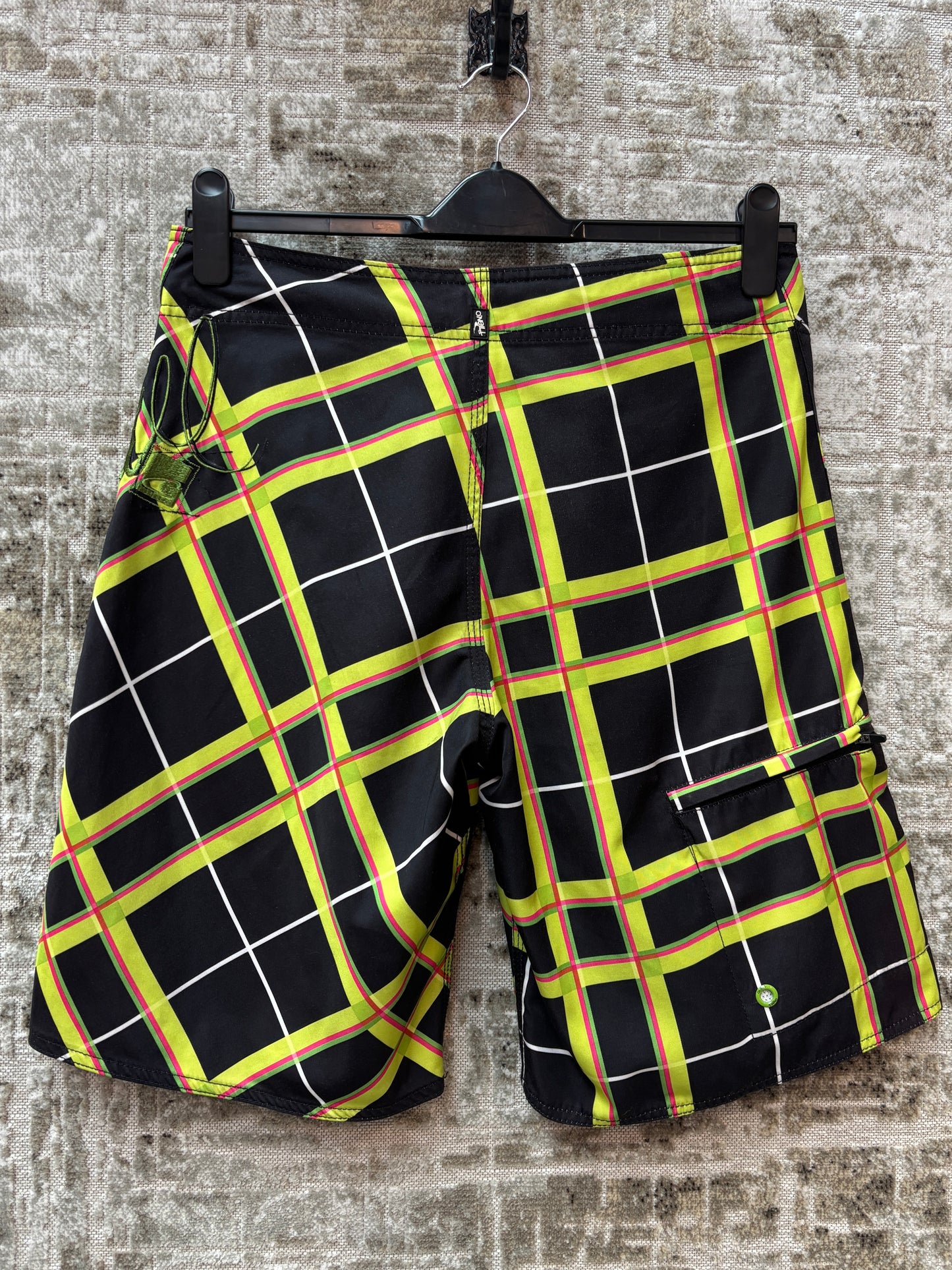 O'Neill Y2K Neon Plaid Board Shorts