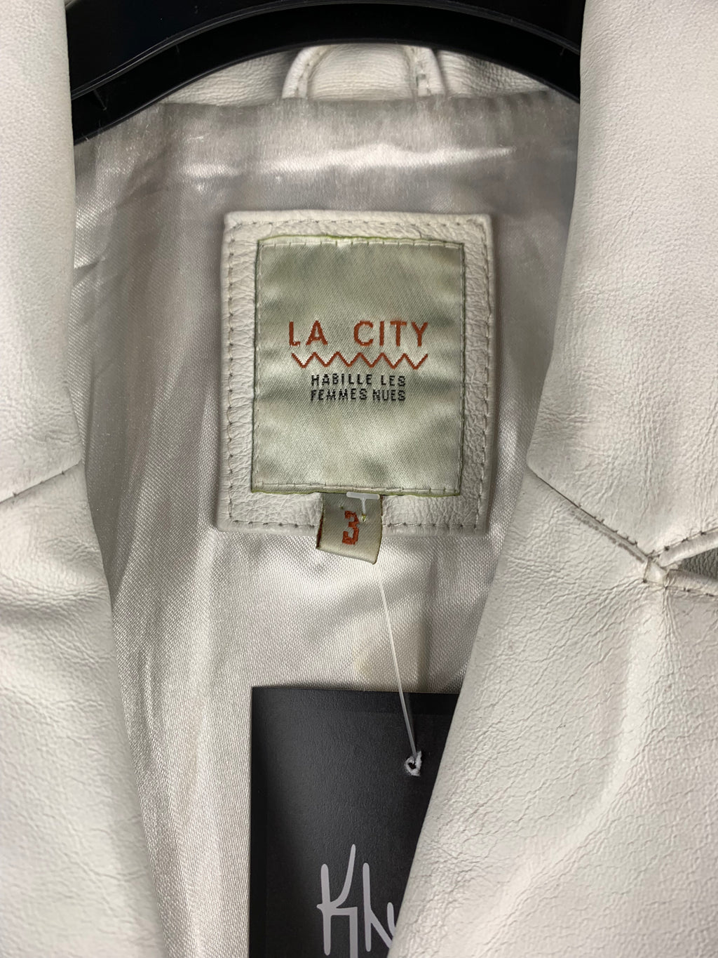 Vintage LA City White Leather Jacket