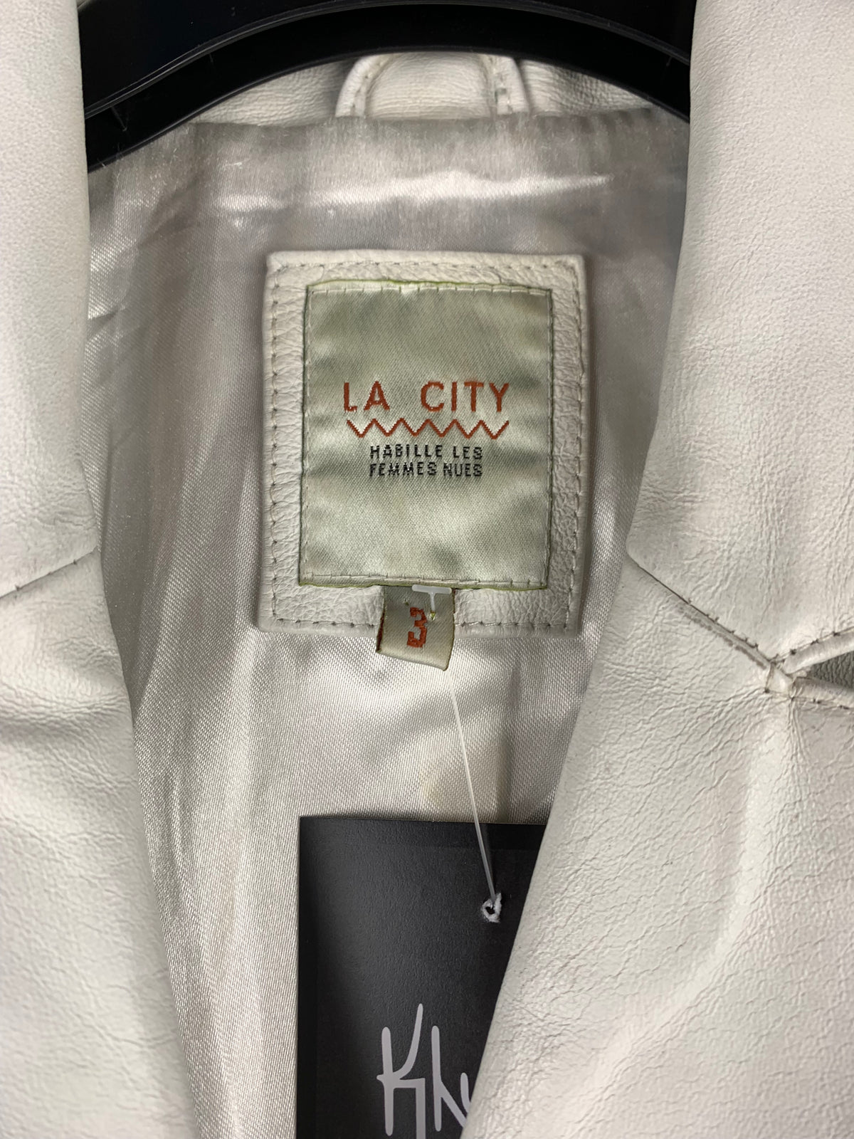 Vintage LA City White Leather Jacket