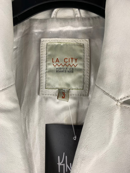 Vintage LA City White Leather Jacket