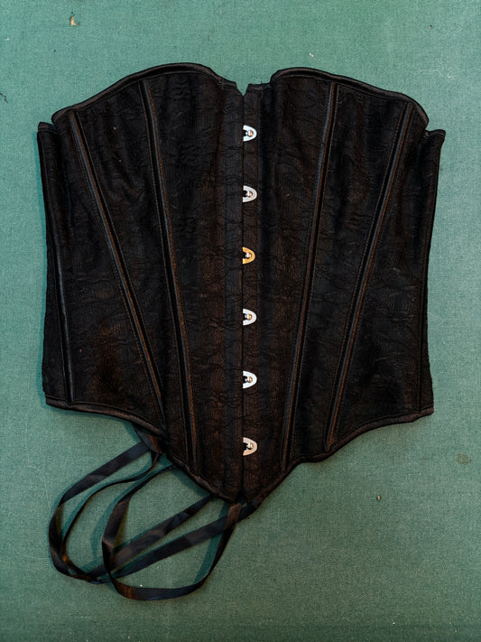 Vintage Black Lace Corset Top Waist Cincher