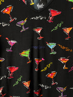Beverly's Beaded Martini Print Top