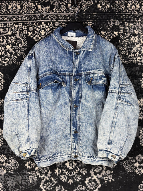 Men's Vintage Acid Wash Blue Denim Jacket