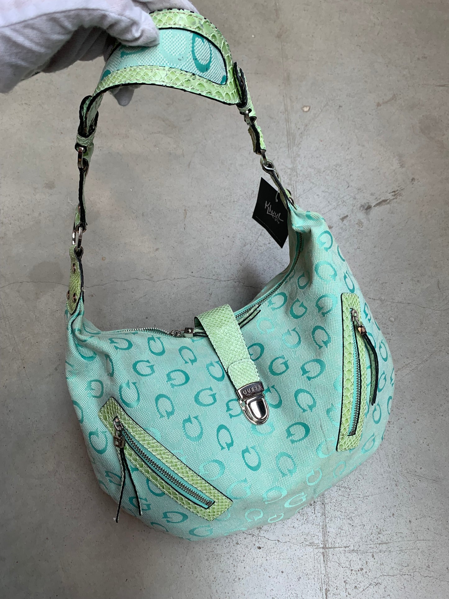 Guess Y2K Light Green Handbag