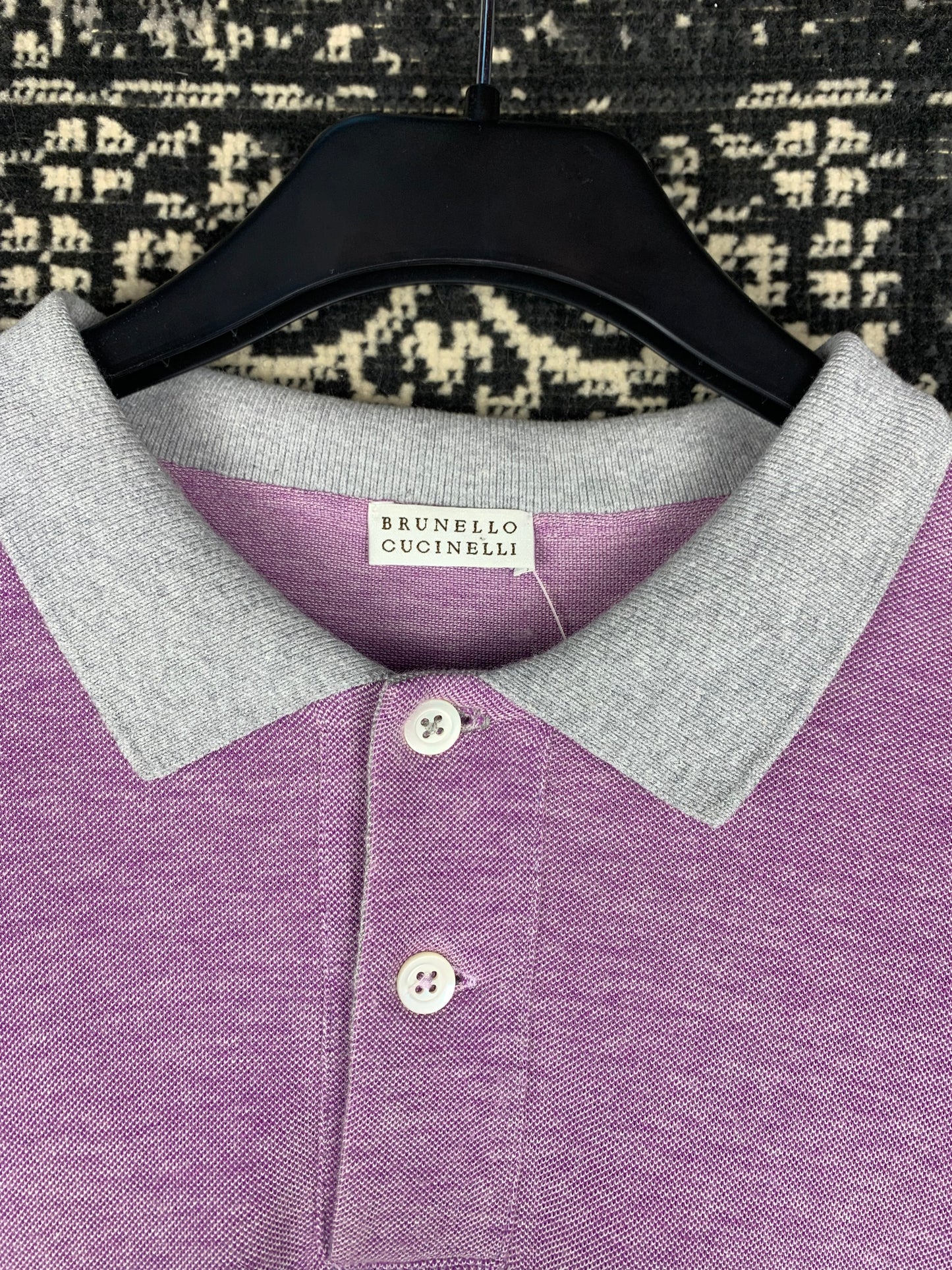 Brunello Cucinelli Men's Long Sleeve Polo Shirt