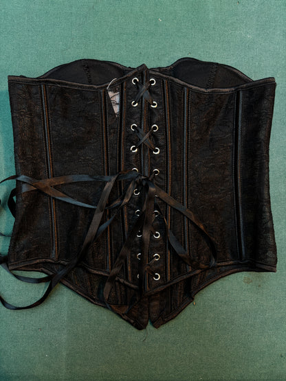 Vintage Black Lace Corset Top Waist Cincher