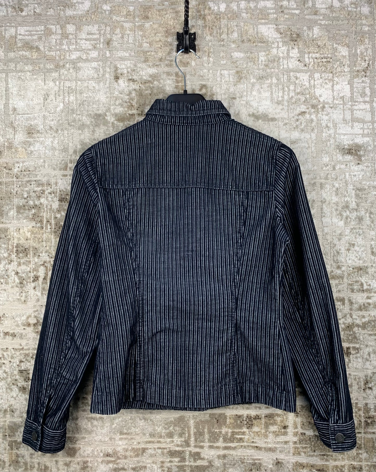Womens Vintage Striped Velvet Monton Jacket