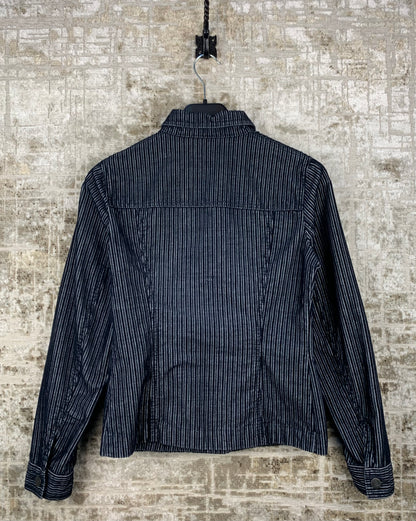 Womens Vintage Striped Velvet Monton Jacket