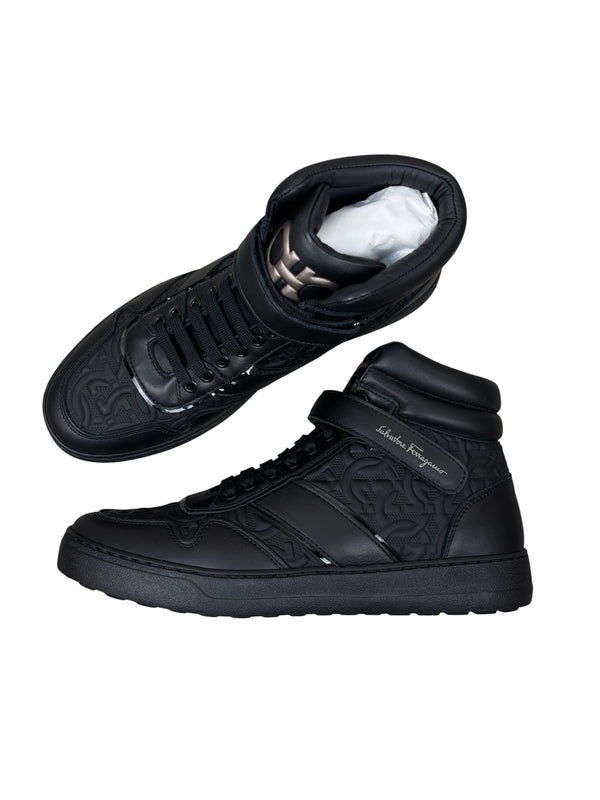 Ferragamo Embossed High-Top Sneakers