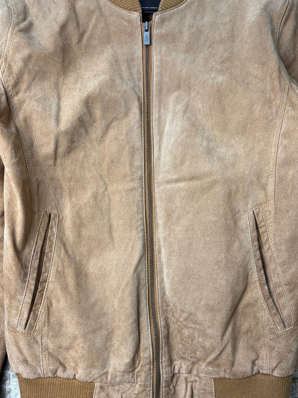 LIV Suede Leather Bomber Jacket
