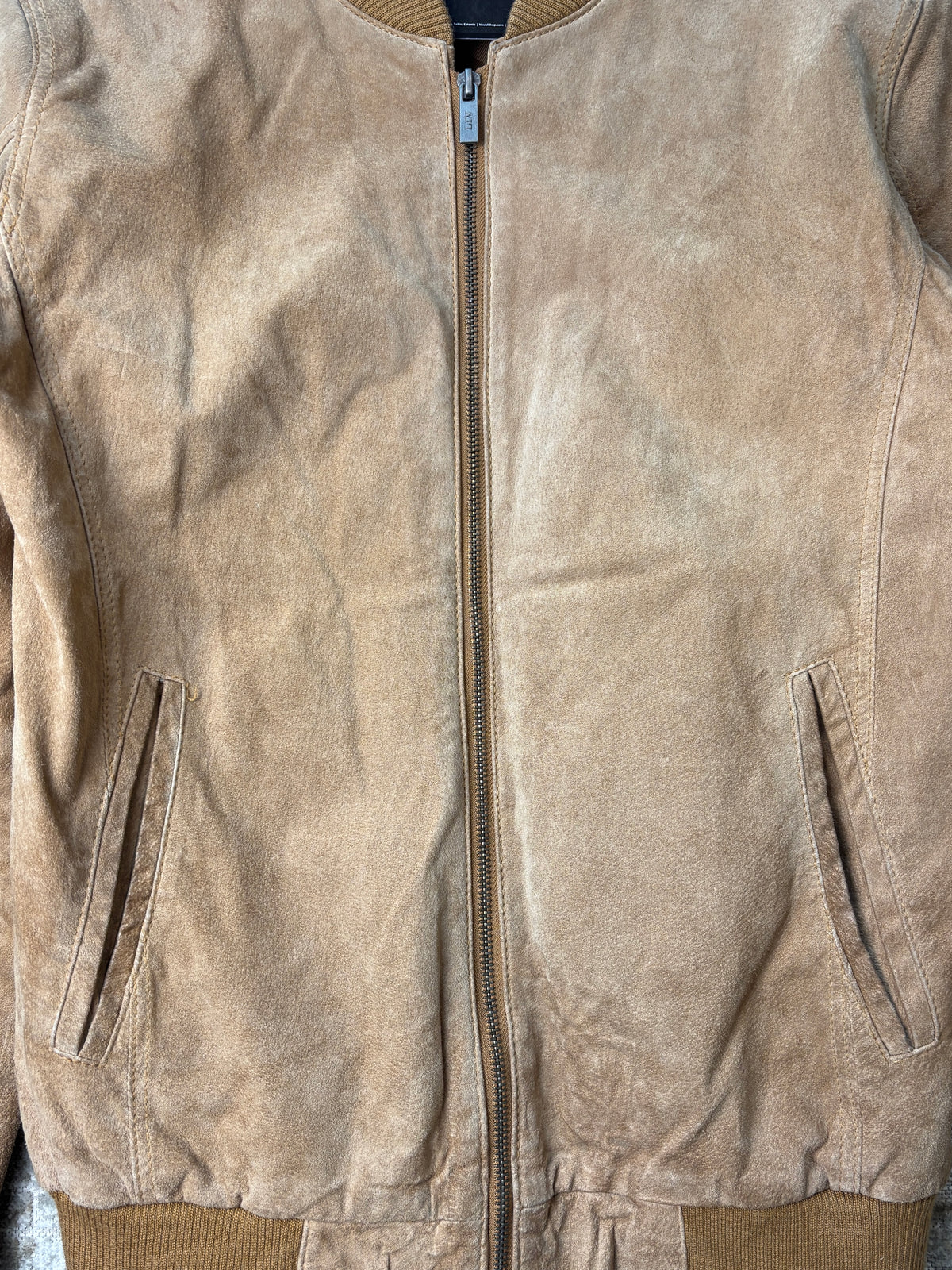 LIV Suede Leather Bomber Jacket