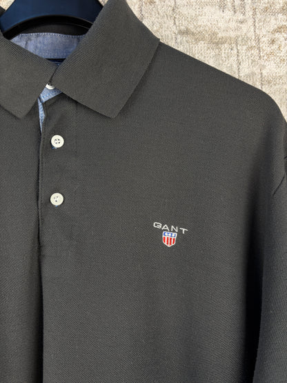 Men's Vintage GANT Dark Grey Polo Shirt