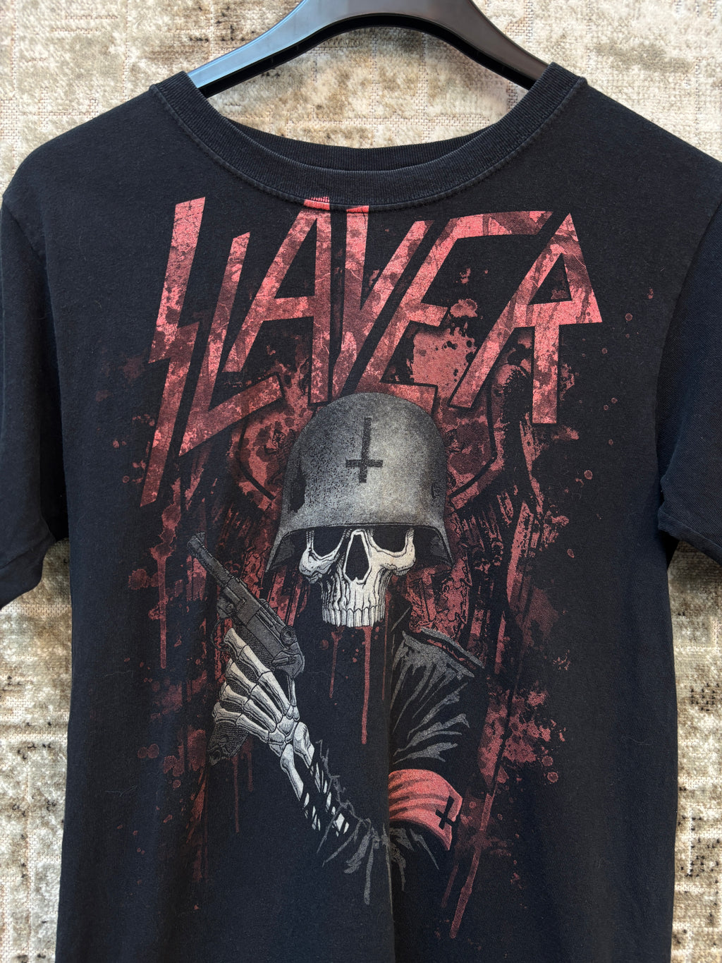 Slayer Skull Helmet Band Tee