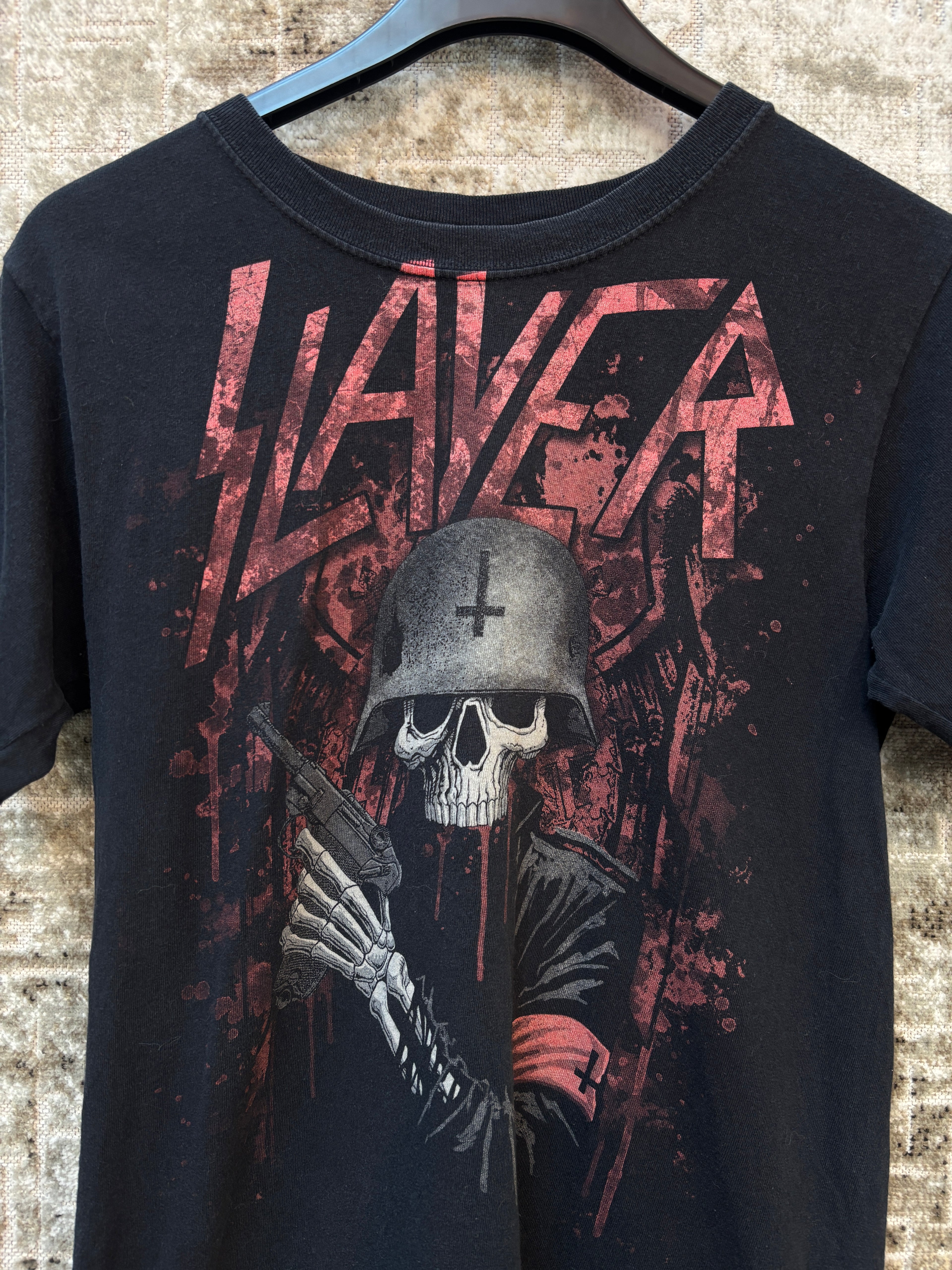 Slayer Skull Helmet Band Tee