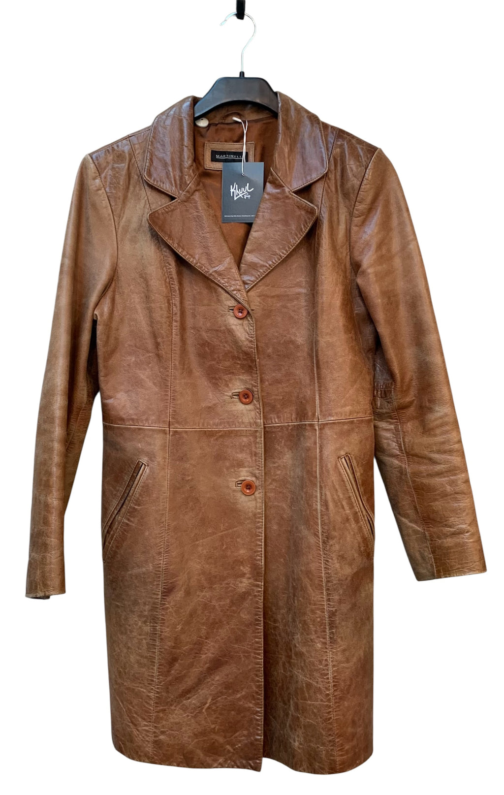Women's Vintage Martinelli Brown Leather Coat