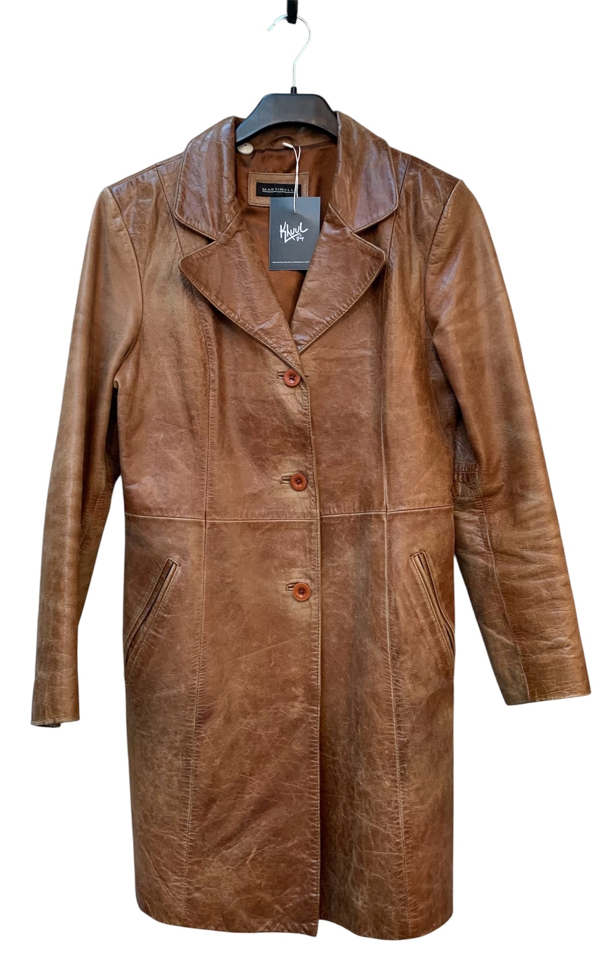 Women's Vintage Martinelli Brown Leather Coat