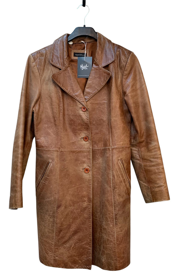 Women's Vintage Martinelli Brown Leather Coat