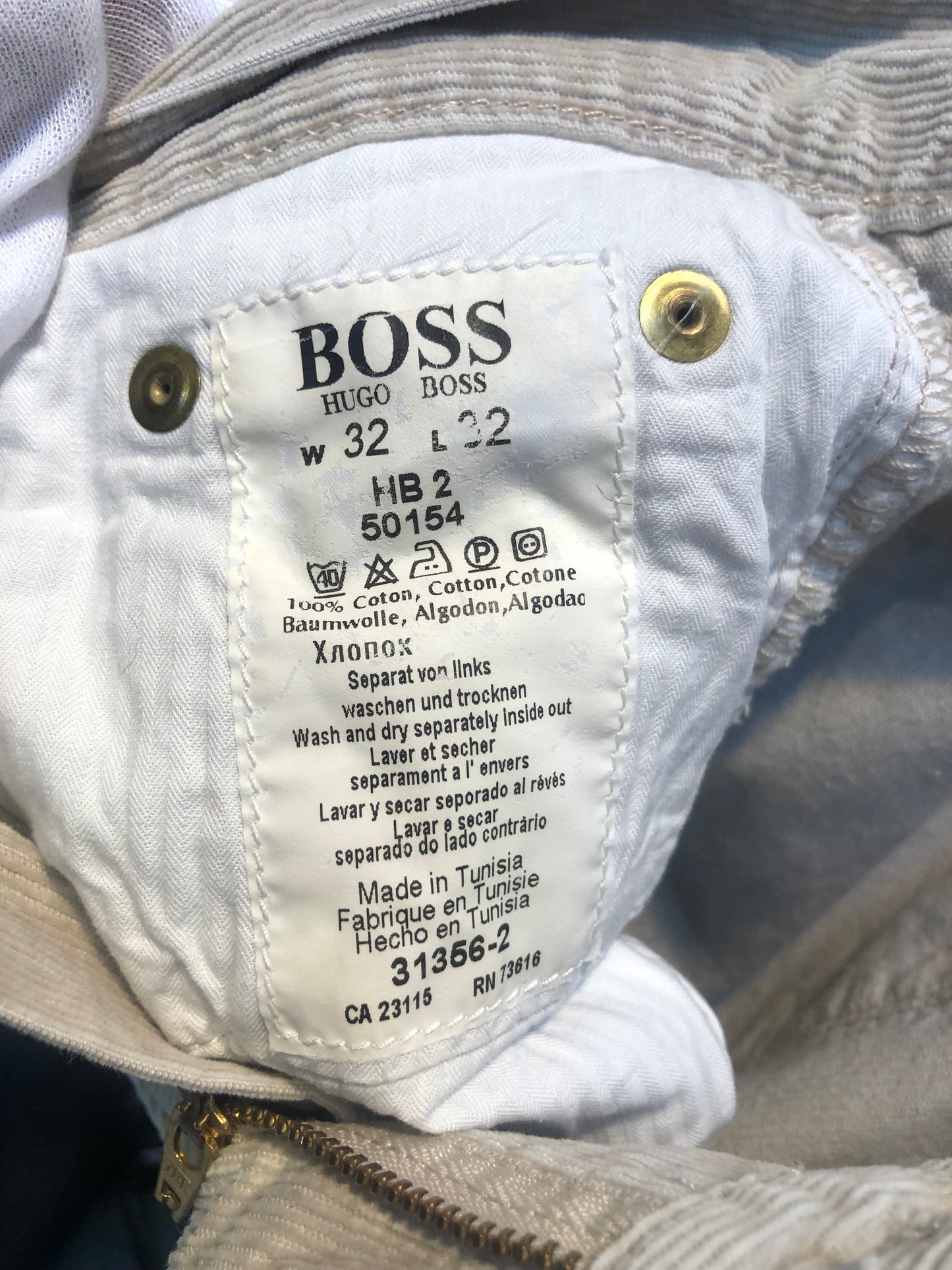 Hugo Boss Corduroy Jeans