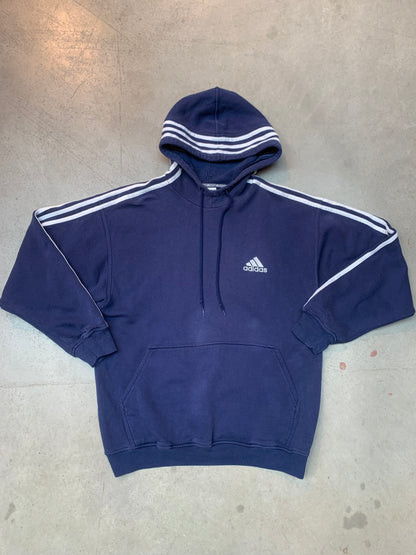 intage Men's Dark Blue Adidas Hoodie