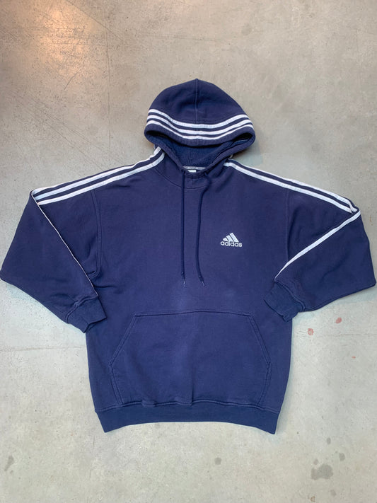 intage Men's Dark Blue Adidas Hoodie