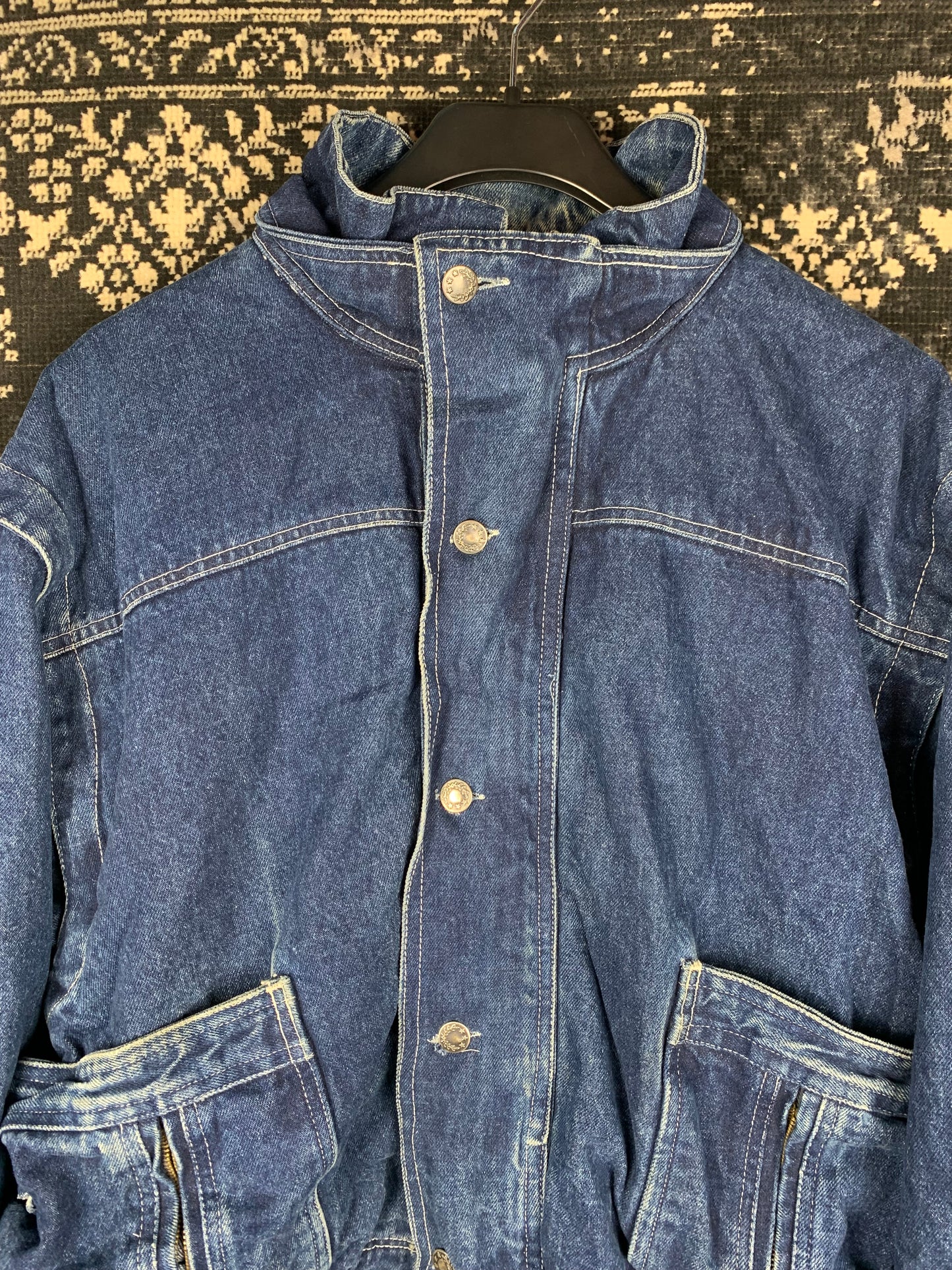 Men's Vintage Denim Bomber Jacket