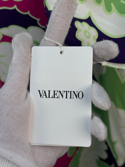 Valentino Garavani Floral Print Silk Midi Dress