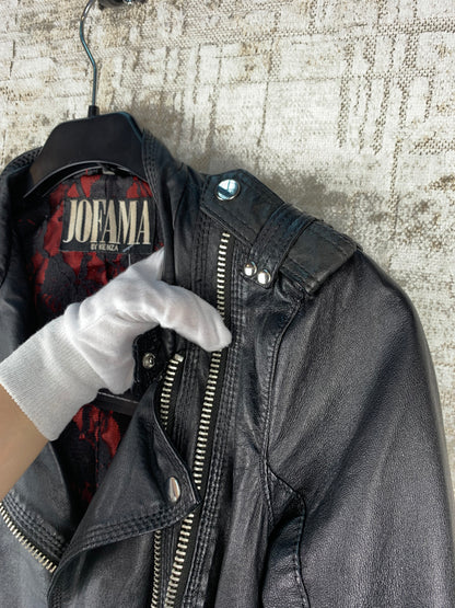 Men's Vintage Jofama Black Genuine Leather Jacket