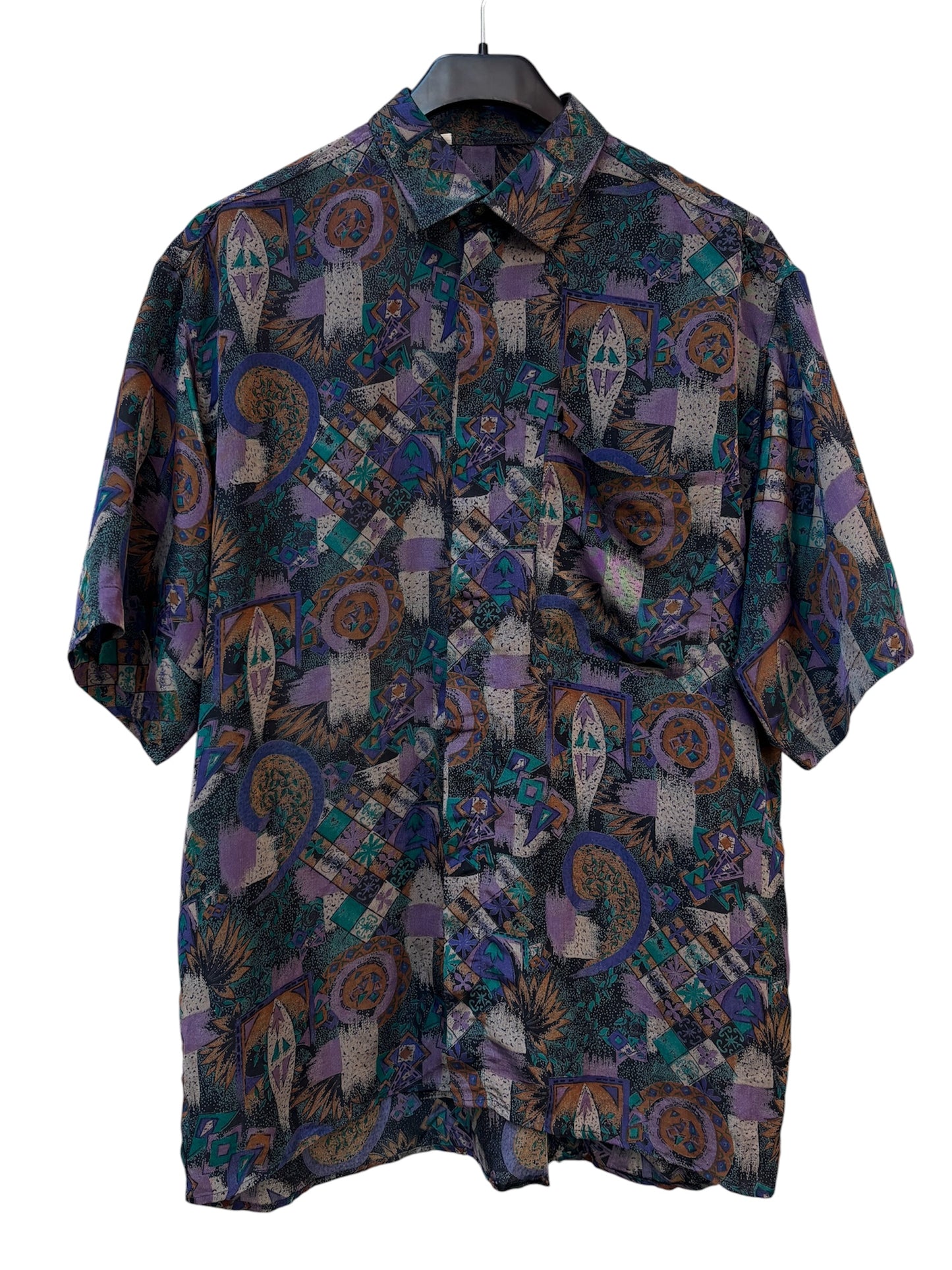 Mens Vintage Christian Dior 100% Silk Button Up Shirt
