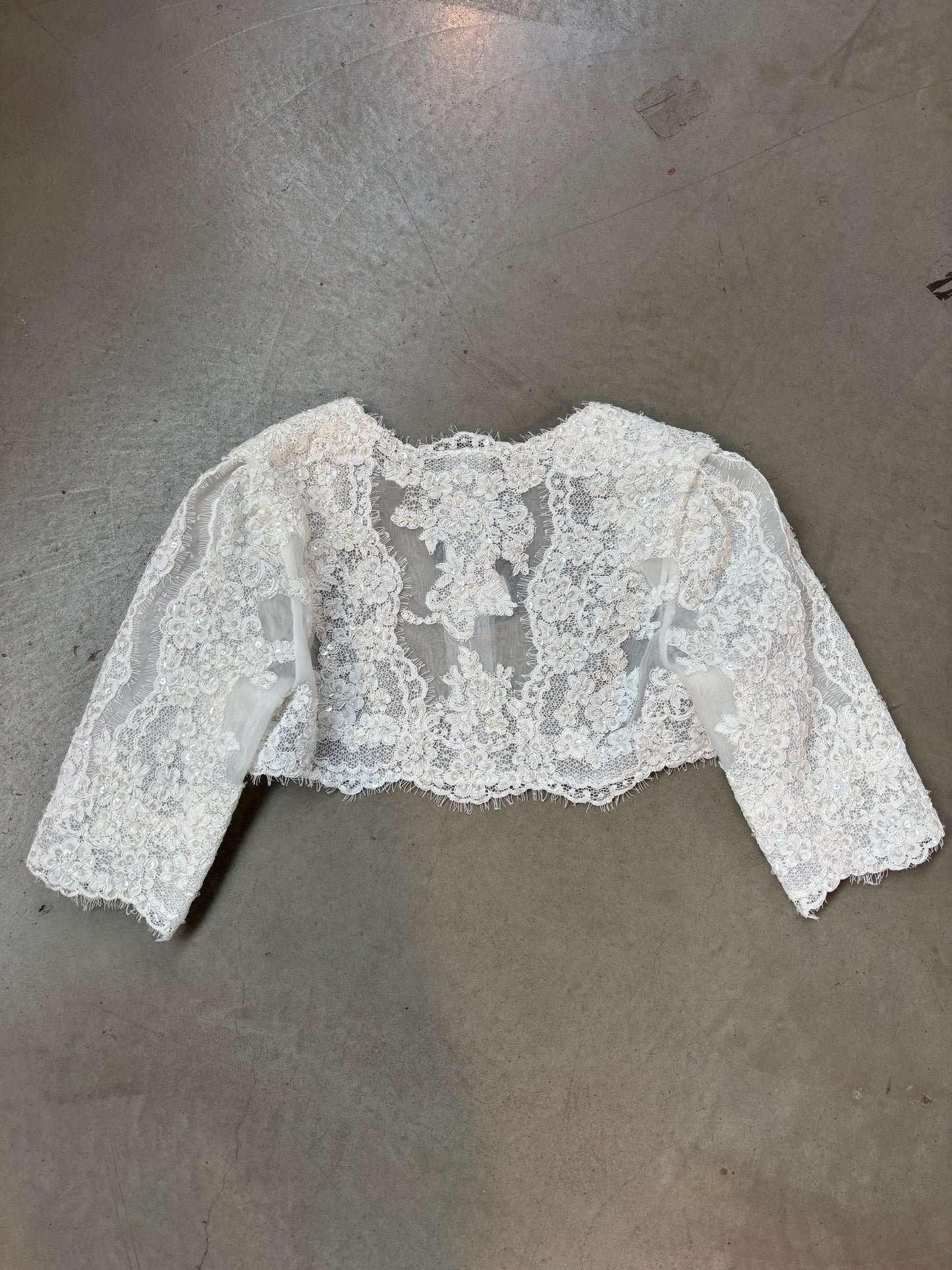Atelier Diagonal Lace Bolero Jacket