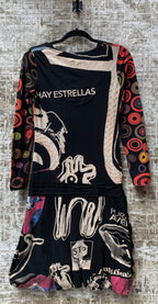 Desigual Graphic Print Long Sleeve Dress