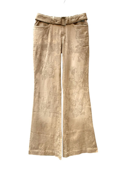 Mexx Floral Jacquard Belted Flared Trousers