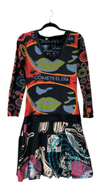 Desigual Graphic Print Long Sleeve Dress
