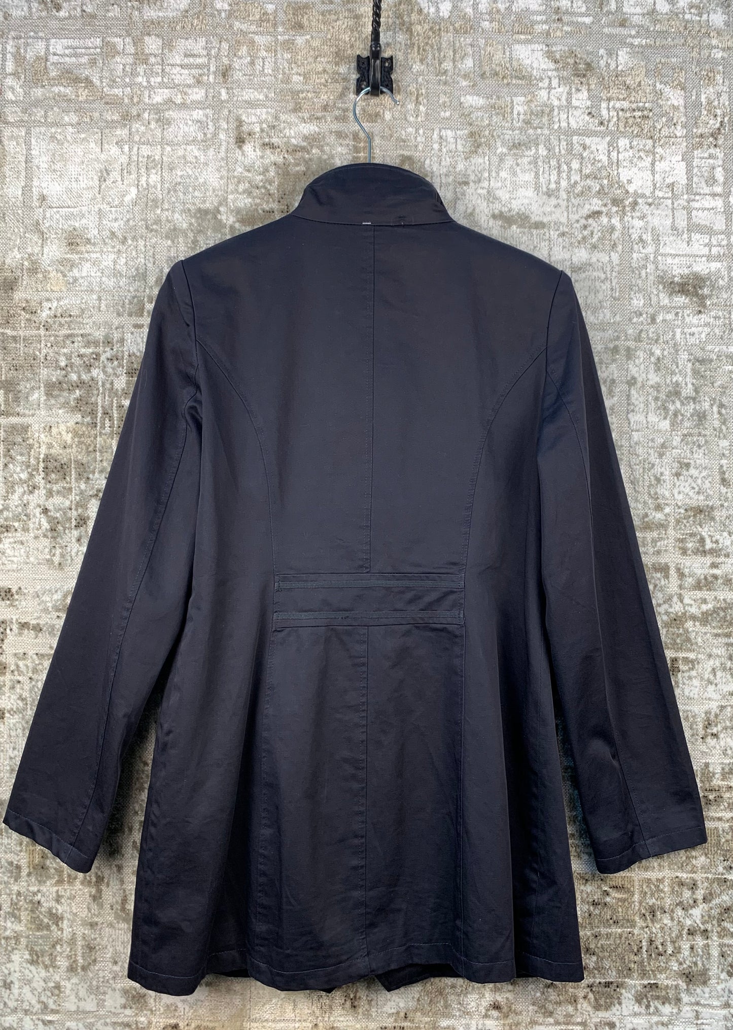 Womens Y2K Black Napoleon Coat