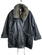 Yippie Company Fur Collar Leather Parka