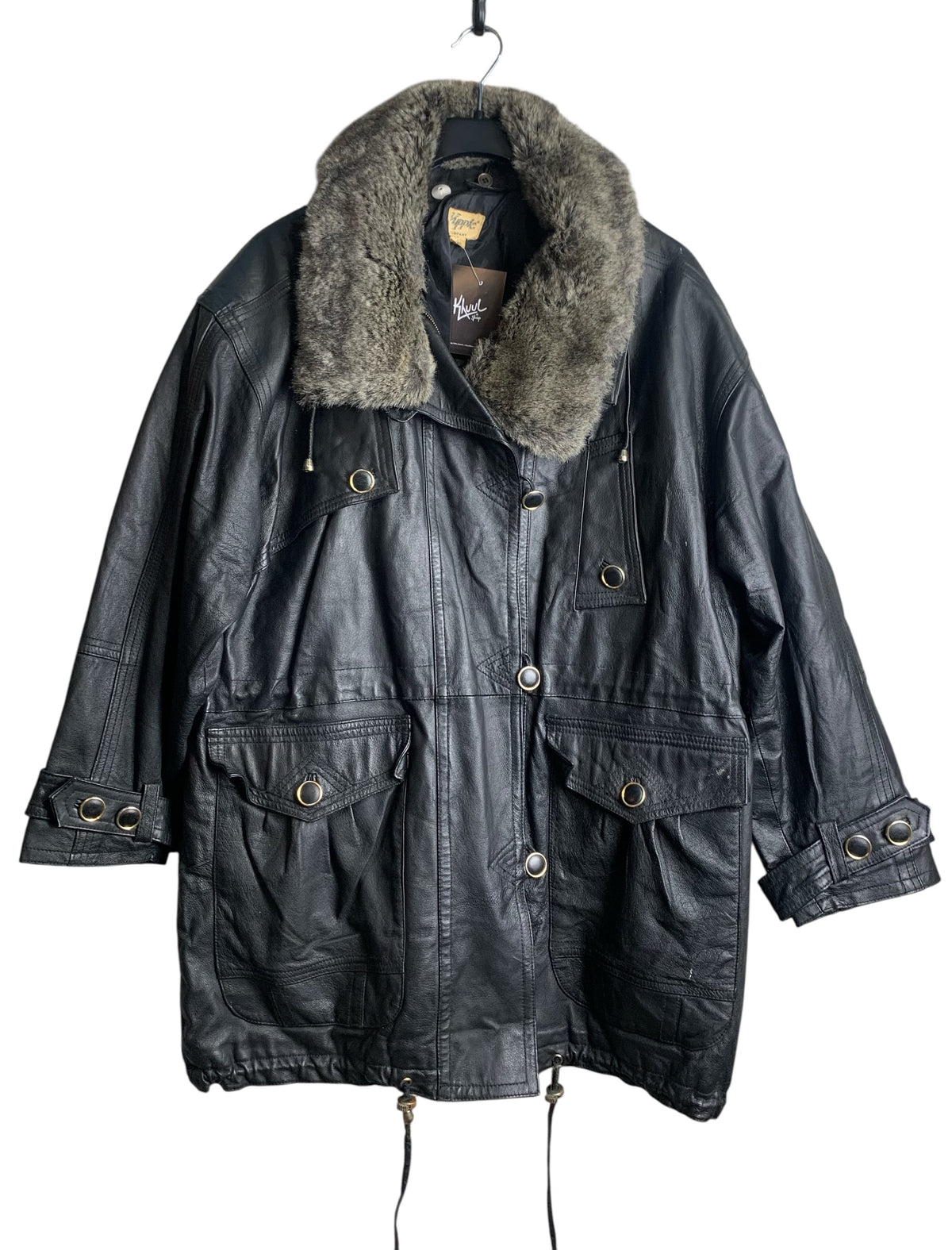 Yippie Company Fur Collar Leather Parka