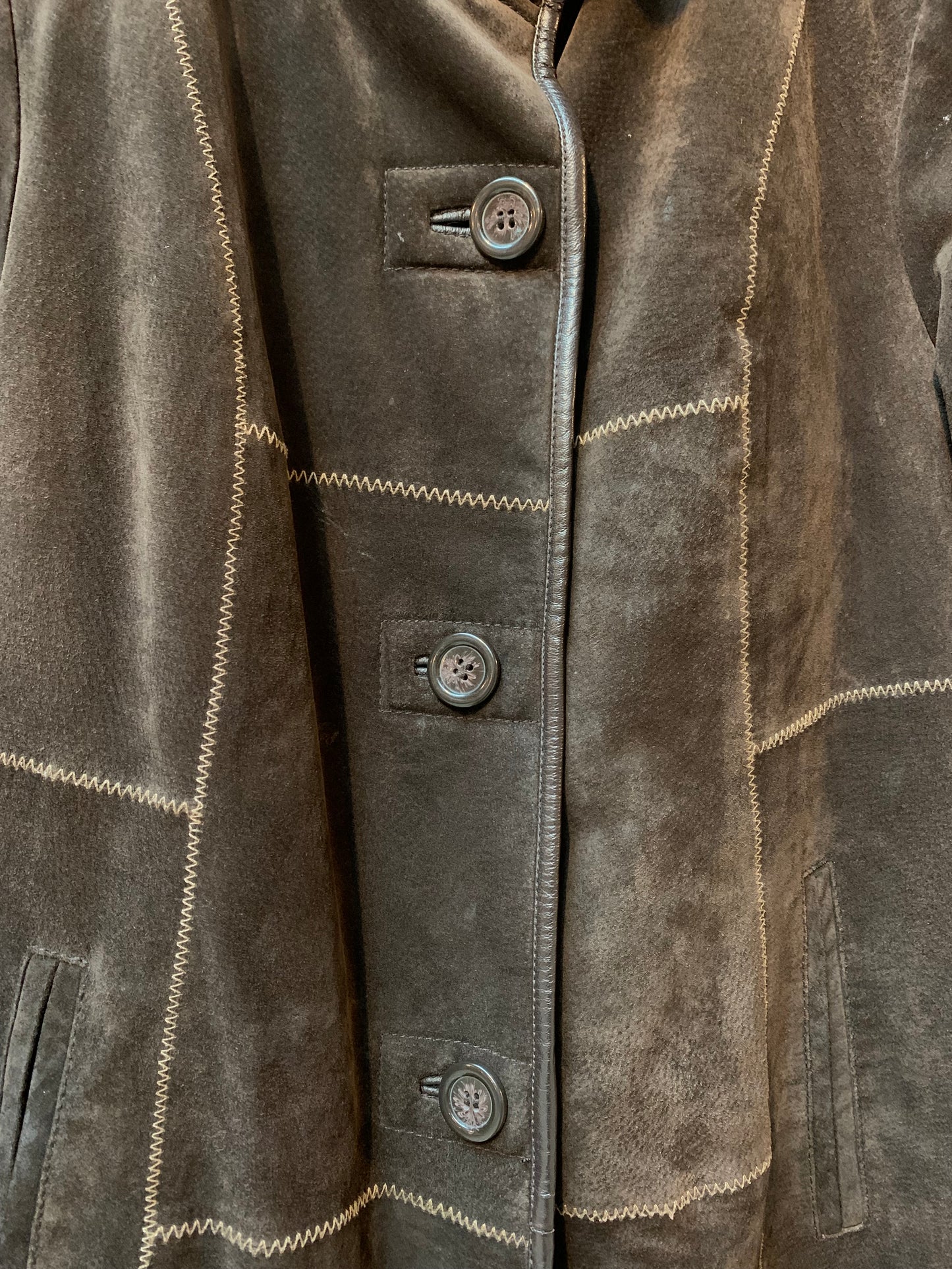 Vintage Women's Dark Brown Lamb Skin Winter Coat