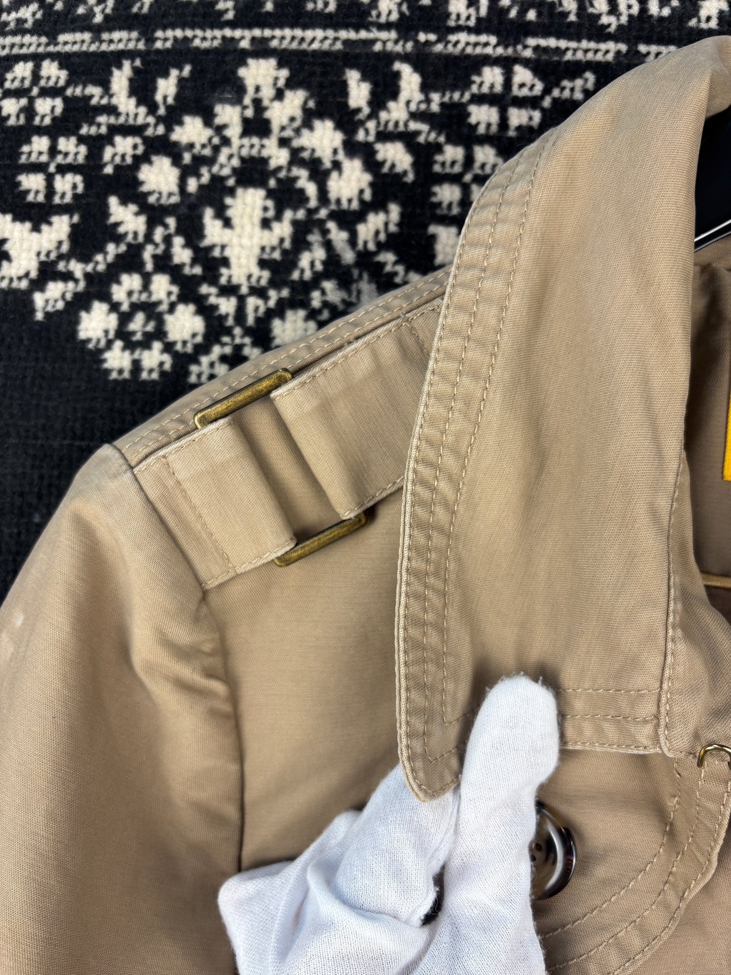 Womens Vintage Light Brown Trench Coat