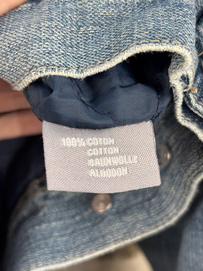 Men's Vintage Denim Jacket Sherpa Lined Blue Trucker Jacket