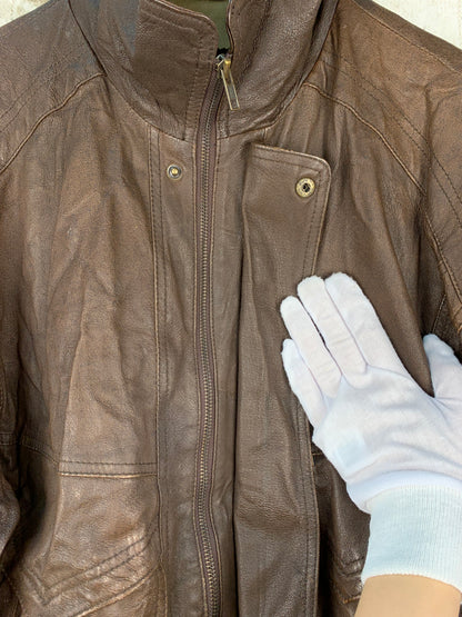 Men's Vintage Jofama Brown Leather Jacket