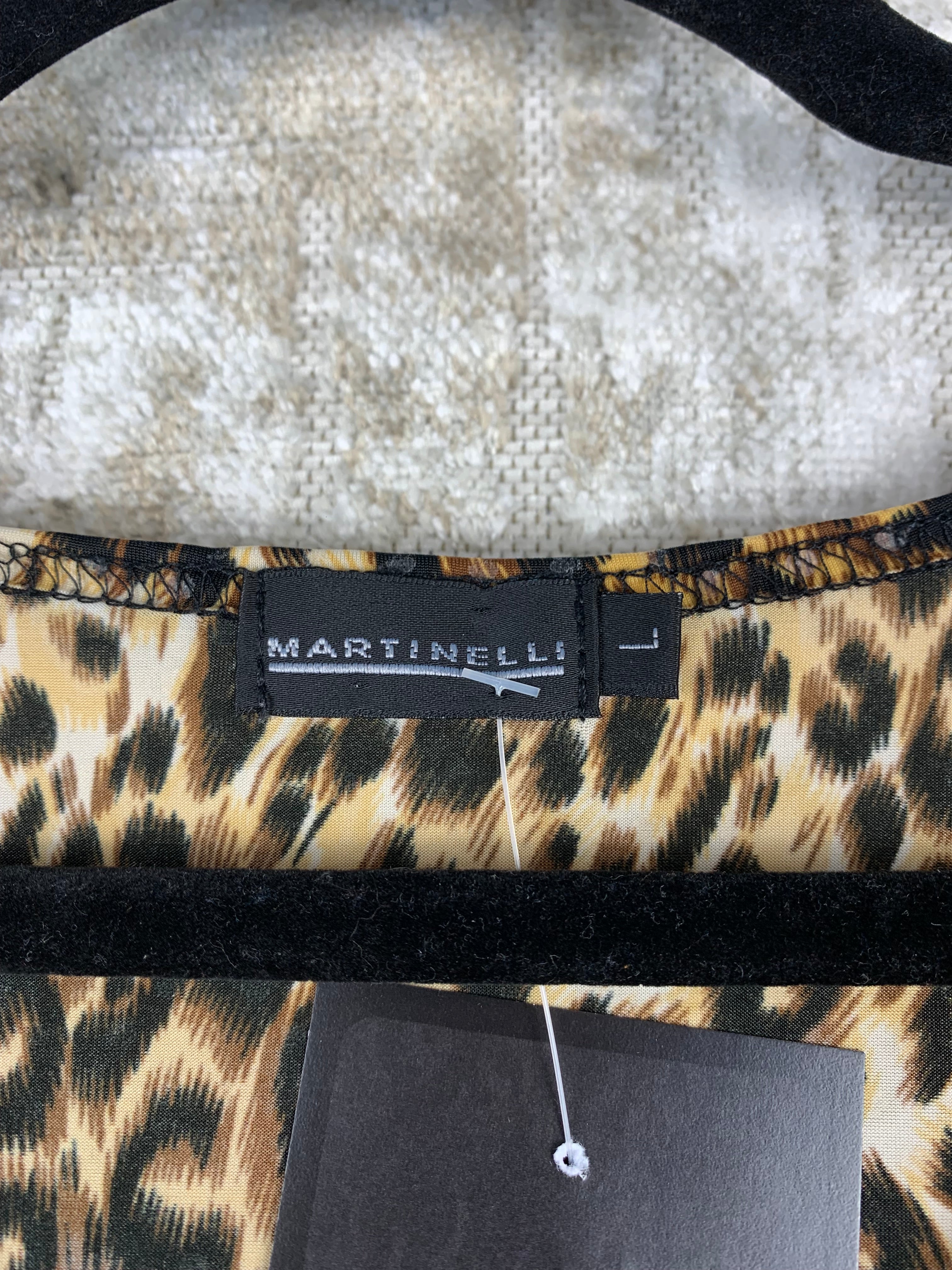 Womens Y2K Martinelli Leopard Print Long Sleeve Top