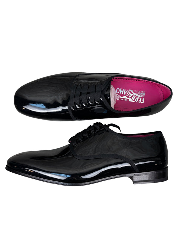 Ferragamo Magic Patent Leather Derby Shoes