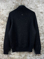 Salvatore Ferragamo Men's Black Speckle Knit Jumper