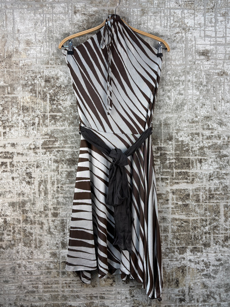Women's Y2K Miss Sixty Zebra Print Dress