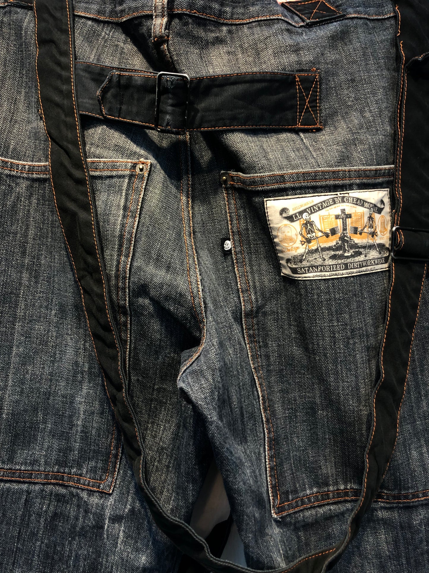 Vintage Y2K Jeans With Suspenders