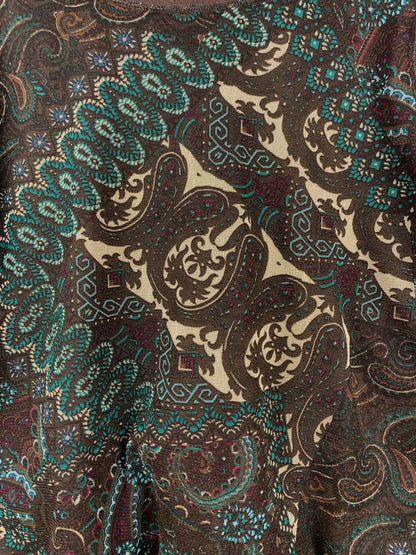 Womens Y2K Paisley Patchwork Top