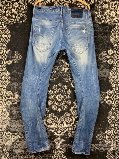 Men's Y2K G STAR RAW Light Blue Distessed Jeans