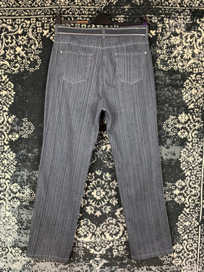 Bonita Y2K Style Gray Striped Pants for Women