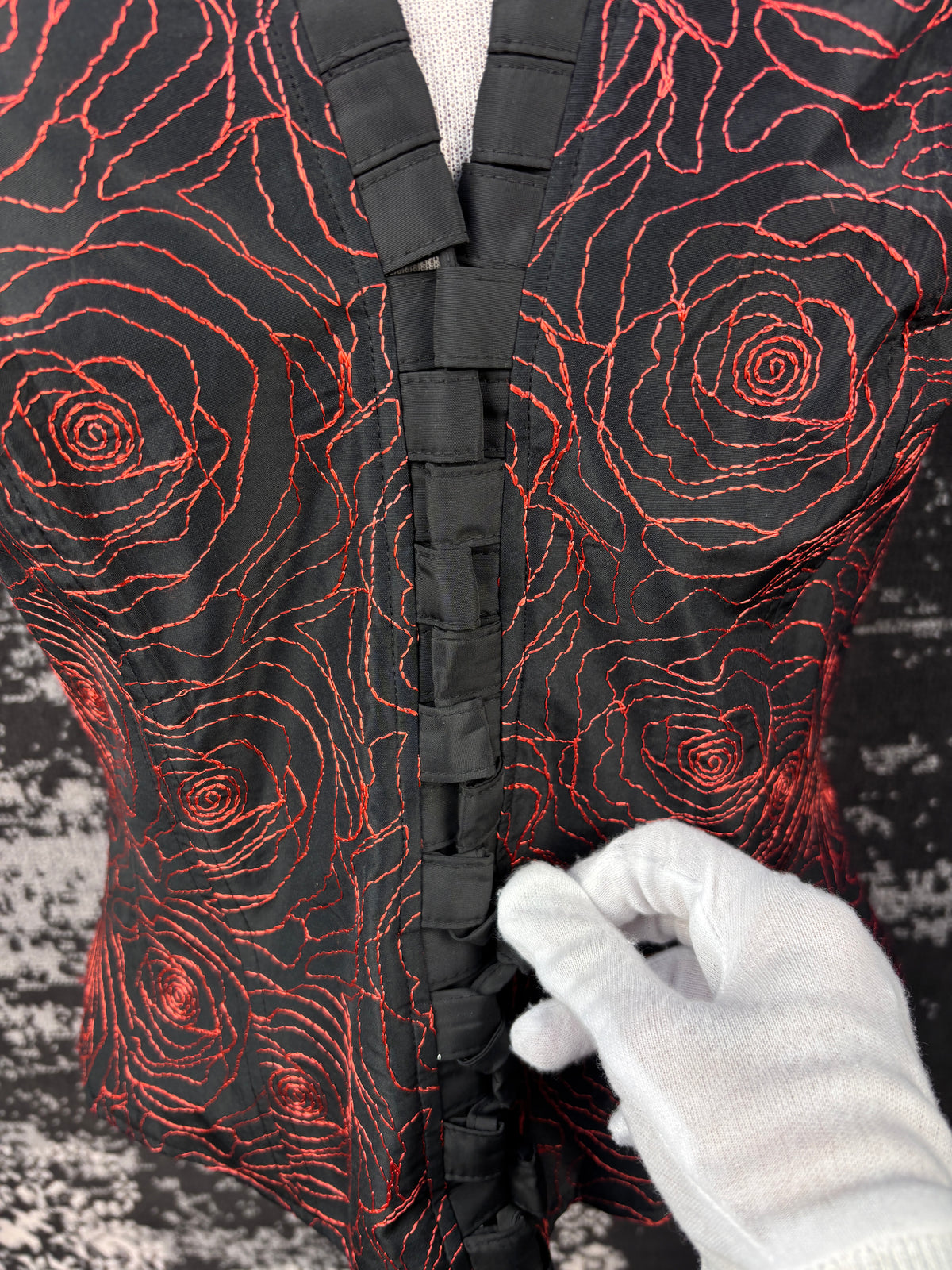 Women’s Vintage Rose Embroidery Corset Halter Top